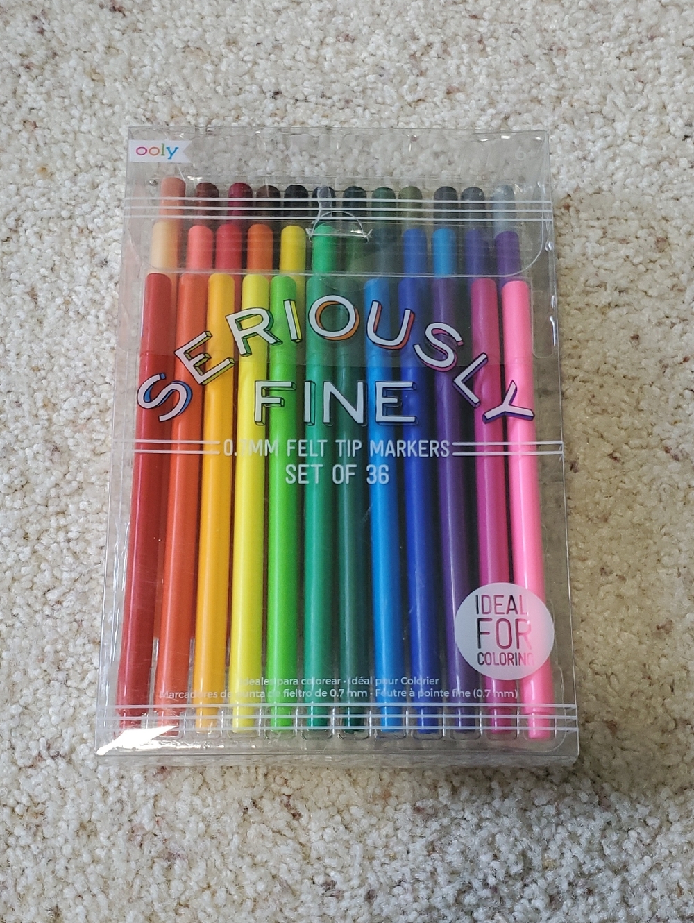 SeriousLy Fine 36-Color Felt Tip Marker Set - Multicolor